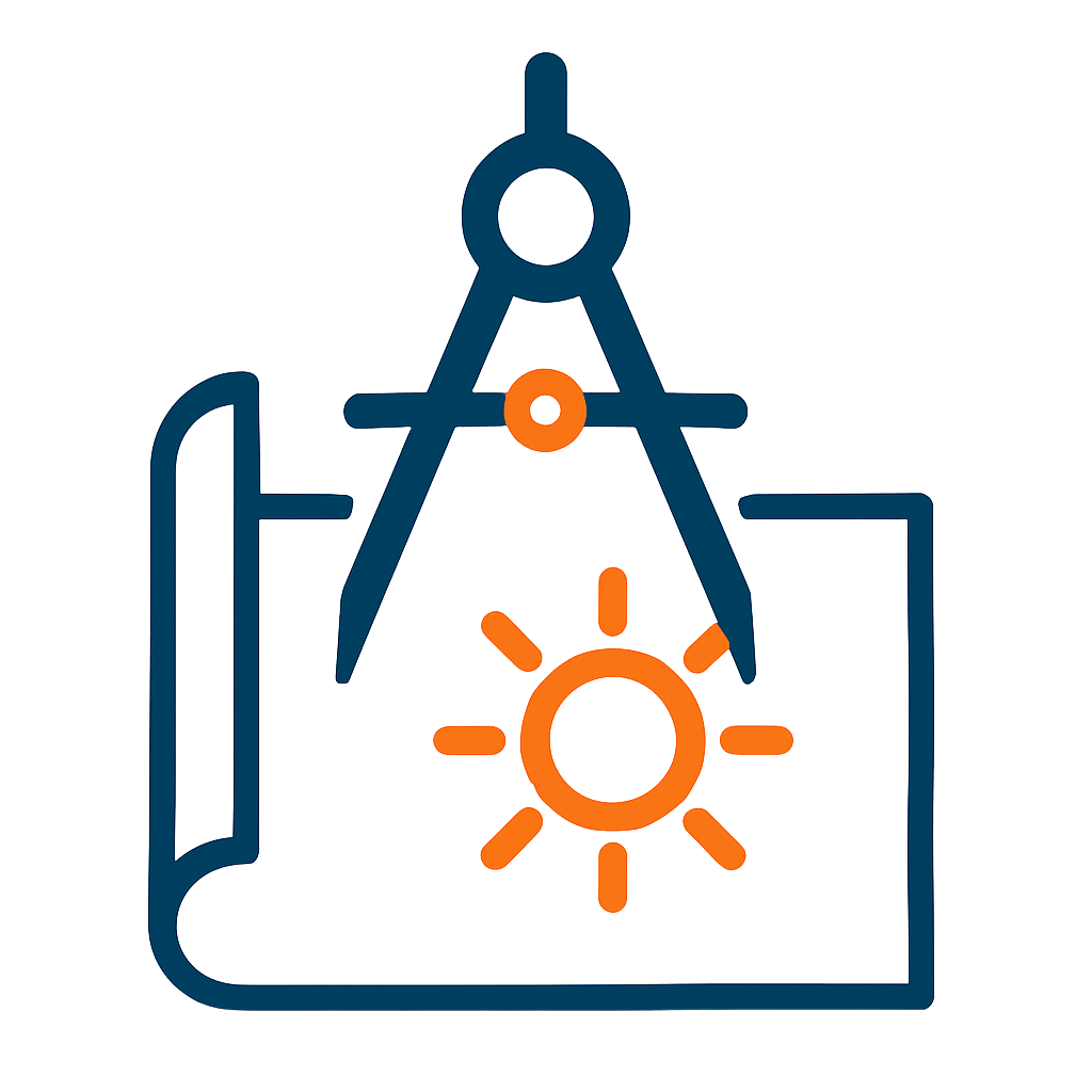 Progettazione 1 Progettazione-compasso-su-planimetria-con-sole