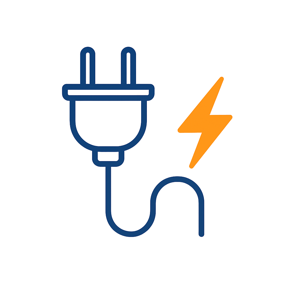 Terziario 1 impianti-elettrici-con-una-spina-elettrica-stilizzata-e-un-fulmine